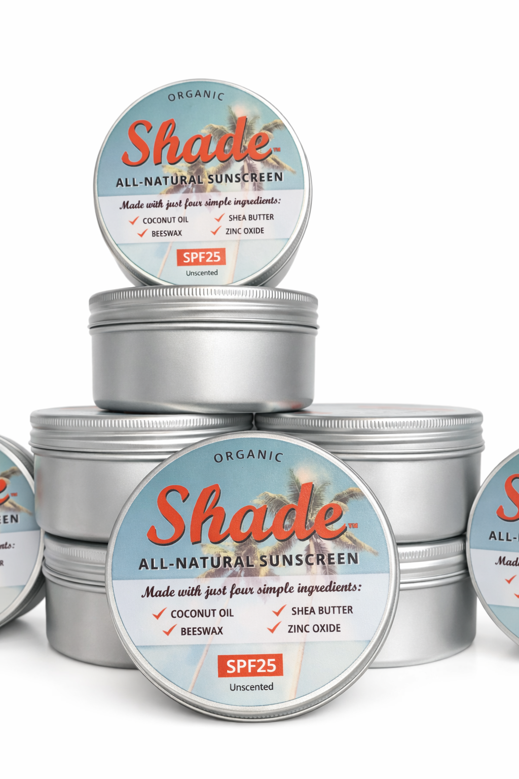 Shade™ Organic All‑Natural Sunscreen – SPF25 (Unscented)